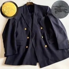 ざ*ろ様 BURBERRYS ヴィンテージ 金ボタン 英国製 紺ブレザー L-X
