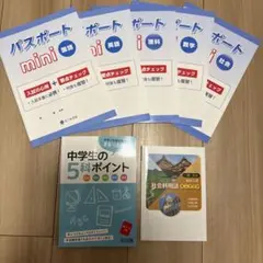 中学生向け5科目学習参考書セット　高校入試対策　受験対策