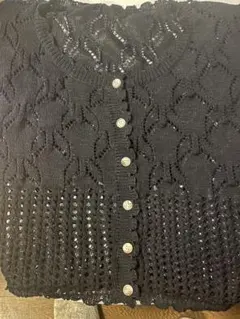 SHEIN CURVE ブラックカーディガン