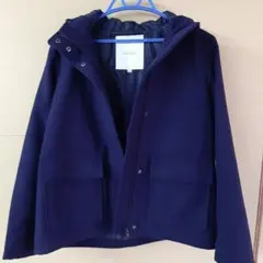 ネイビー フード付きジャケット