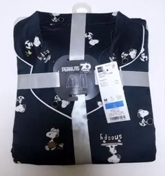 【匿名配送】スヌーピー サテンパジャマ ネイビー 長袖