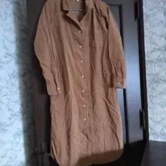 UNIQLO コーデュロイ　シャツワンピース 長袖