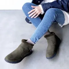 新品✨Lサイズ enchanted 軽量サイドファスナーボアブーツ