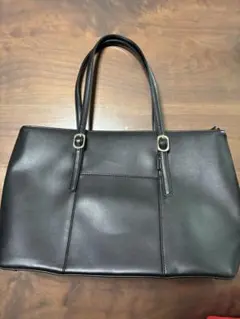 黒い合成皮革ビジネスバッグ
