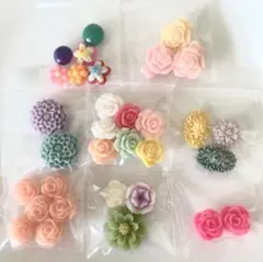 高品質！お花のカボション　お花パーツ アソート