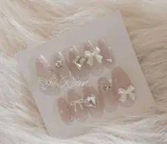 ワンホン 韓国 ちゅるん バレリーナ 量産型 フレンチガーリー ネイルチップ