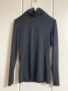 UNIQLO ヒートテック ドット柄 長袖 ハイネックS