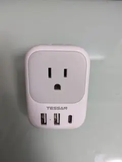 UKプラグ 変換アダプター USBポート付き