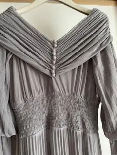 プリーツチュールドレス　フォーマルワンピース