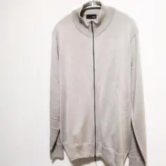 タカキュー　ウォッシャブル ウール混 スタンドフルジップ カーディガン