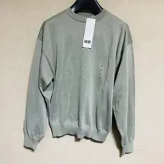 新品　UNIQLO ユニクロ　クルーネックセーター　グリーン