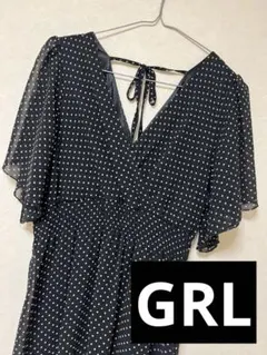 GRL グレイル ドットワンピ ロングワンピース フレア 夏服 お洒落