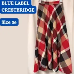 BLUE LABEL CRESTBRIDGE チェック柄フレアスカート 36のサムネイル