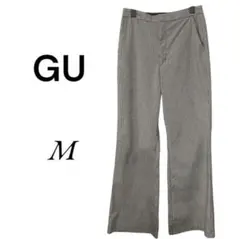 GU ガンクラブ チェック柄 フレアパンツ M スラックス ワイドパンツ