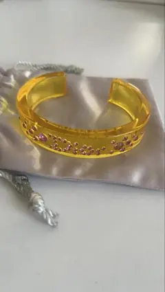 Dior イエローバングル ピンクストーンのサムネイル