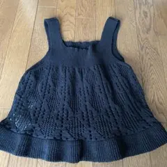 新品サマンサモスモス透かし編みモールニットビスチェ