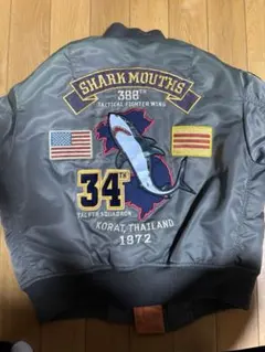 【希少美品】AVIREX SHARK MOUTHS MA-1 フライトジャケット