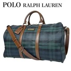 極美品✨ポロラルフローレン 2way ボストンバッグ 大容量 チェック柄 PVC