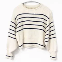 IÉNA ストライプセーター アイボリー