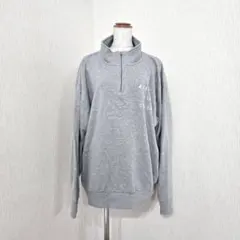 KANGOL ハーフジッププルオーバー スウェット グレー（3L）裏毛 伸縮