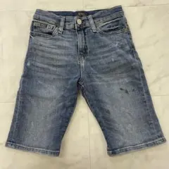 古着 ポロラルフローレン ダメージ加工 ペンキ風 デニム ハーフパンツ
