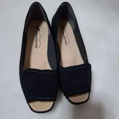 [美品]COULEUR VARIE ワイズが調整できる洗えるパンプス23.5cm