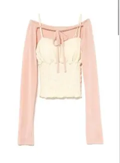 Kiki lace cardigan set tops color white - メルカリ