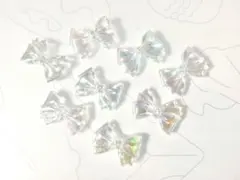 リボン　ネイルパーツ　クリア