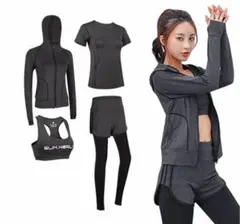 ランニングウェア　スポーツウェア　おしゃれ　4点セット　レディース