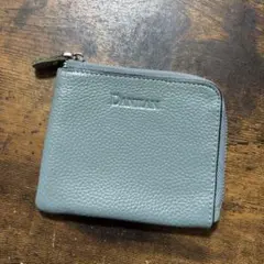 ミニ財布　コインケース　小銭入れ　牛革　カード入れ　　ブルー