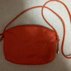 オレンジ合皮ショルダーバッグ アンビリオン