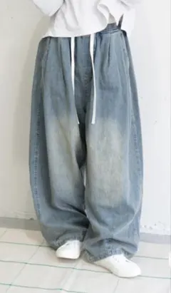 bbo イージーコクーンワイドデニム 裾上げ済み　ネット予約販売品