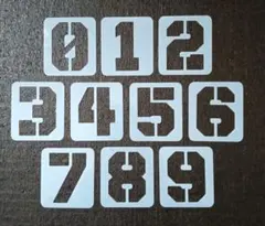 ステンシルシート【個別カット5cm】ナンバーセット B