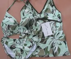 新品 7S 婦人水着 4点セット　グリーン　ブラックシャーク