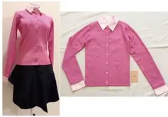 新品EIMYロゴバイカラーニットカーディガン　エイミーイストワール　サイズフリー