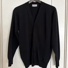 JOHN SMEDLEY ウール ブラックカーディガン24G サイズS