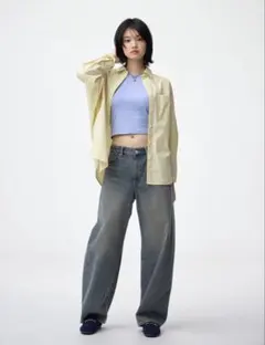 GU バレルレッグジーンズ(丈標準71.0～75.0cm) S