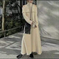 ameri アメリ　UND OFF SHOULDER KNIT DRESS