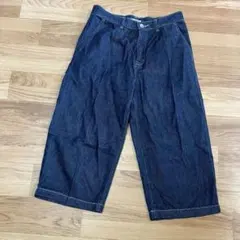 studio CLIP★ダークブルーデニム ワイドパンツ