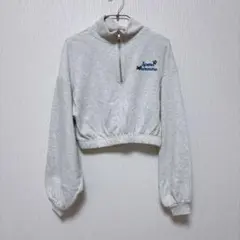 【INGNI】流行りのショート丈！ハーフジップトレーナー グレー