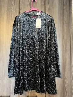 新品タグ付き　merry jenny ベロアミニワンピース　ブラック