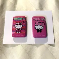 サンリオ　Sanrio ハローキティ　缶バッジ　2コセット　いちご新聞 限定