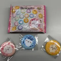 ちいかわ 刺繍缶バッチ ビスケット2 ちいかわ ハチワレ うさぎ
