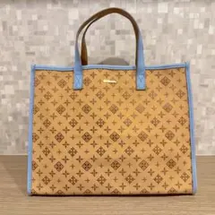 【極美品】russet ラシット トートバッグ モノグラム 水色のサムネイル