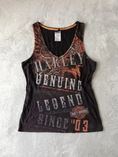 ハーレーダビッドソンタンクトップ アメリカ古着 Y2K グランジ ピチT