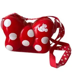 美品 ディズニー ポップコーンバケット ミニー リボン 水玉 赤 廃盤