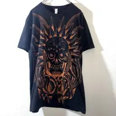 T-535 NEXT LEVEL APPAREL スカルTシャツ M ブラック