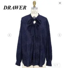 Drawer*2022 Novembre フラワージャカードブラウス リボン - メルカリ