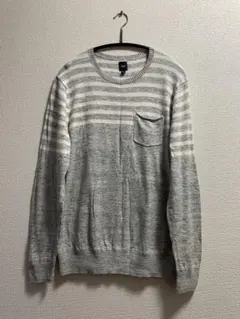 ギャップ　コットン　ニットセーター　グレーのサムネイル