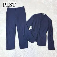 PLST プラステ スーツ セットアップ パンツスーツ ノーカラー M 麻